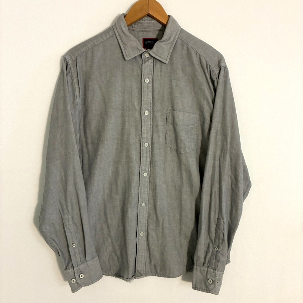 UnTUCKit Valadige Shirt‎ Mens Size L Long Sleeve Button Up Preppy Office Party